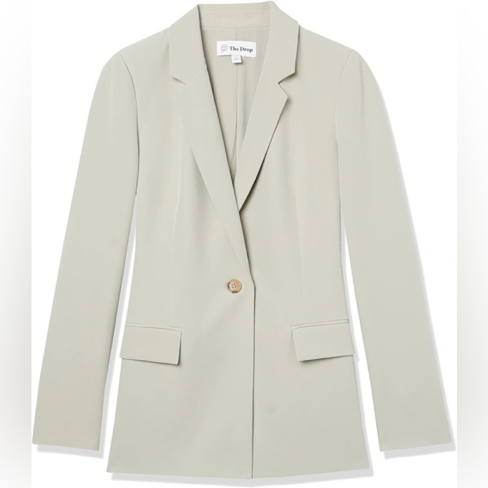 The Drop Women's Blake Long Blazer, Desert Sage.  Size XS.  New with tag.